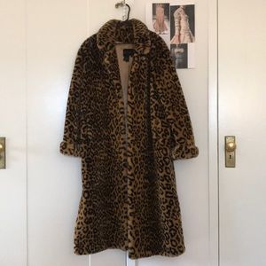 Oversized cheetah coat